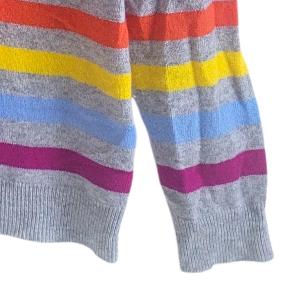 Charter Club 100% Cashmere Striped Crew Neck Sweater Womens Large - Picture 4 of 5